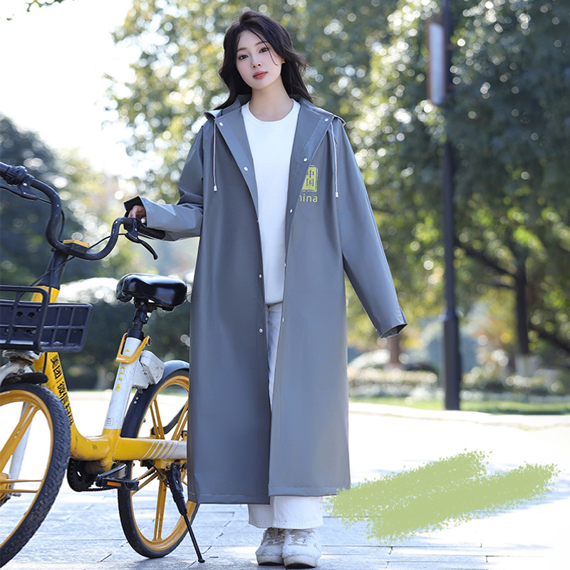 1130 PEVA  gray raincoat 