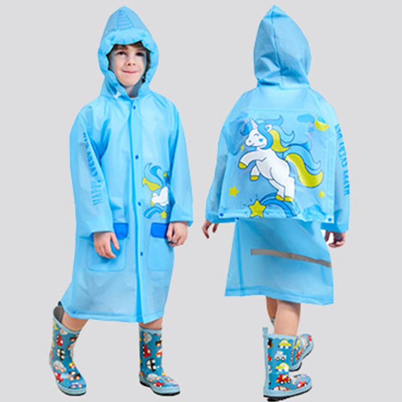 869 Kids raincoat with inflatable hood