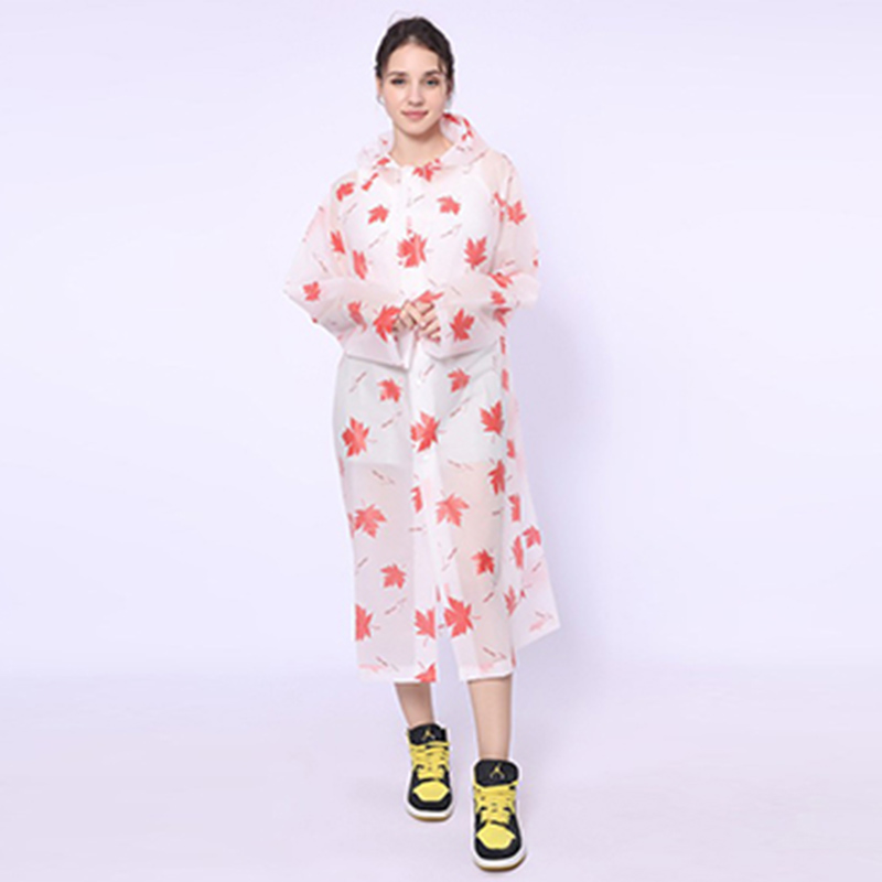 862 All Over Print Adult Raincoat With Hood