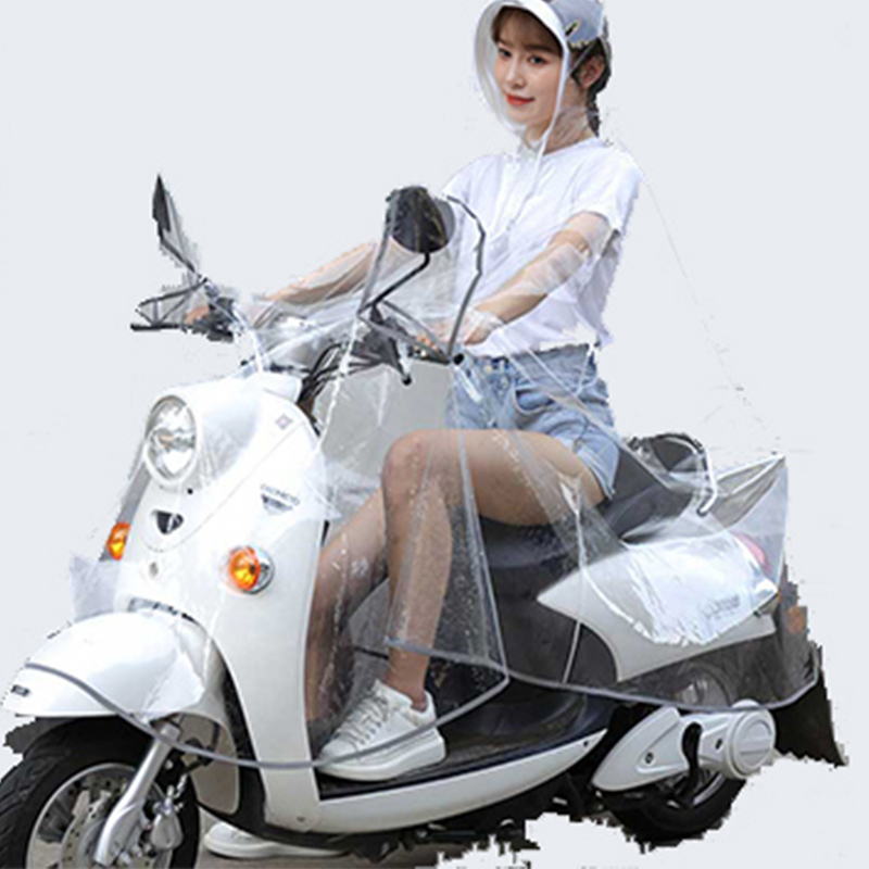 1518 Transparent Motorcycle Raincoat