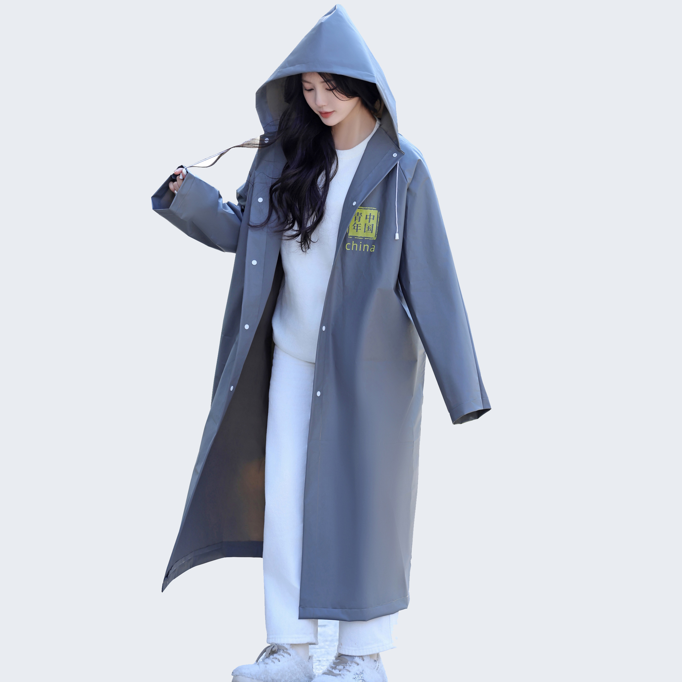 1130 PEVA Raincoat Chinese Cultural Softer 